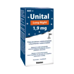 UNITAL Long Night 1,9 mg pitkävaikutteinen melatoniinitabletti