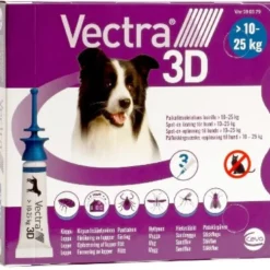 VECTRA 3D 17,4 mg/196 mg/1429 mg paikallisvaleluliuos koirille 10-25 kg