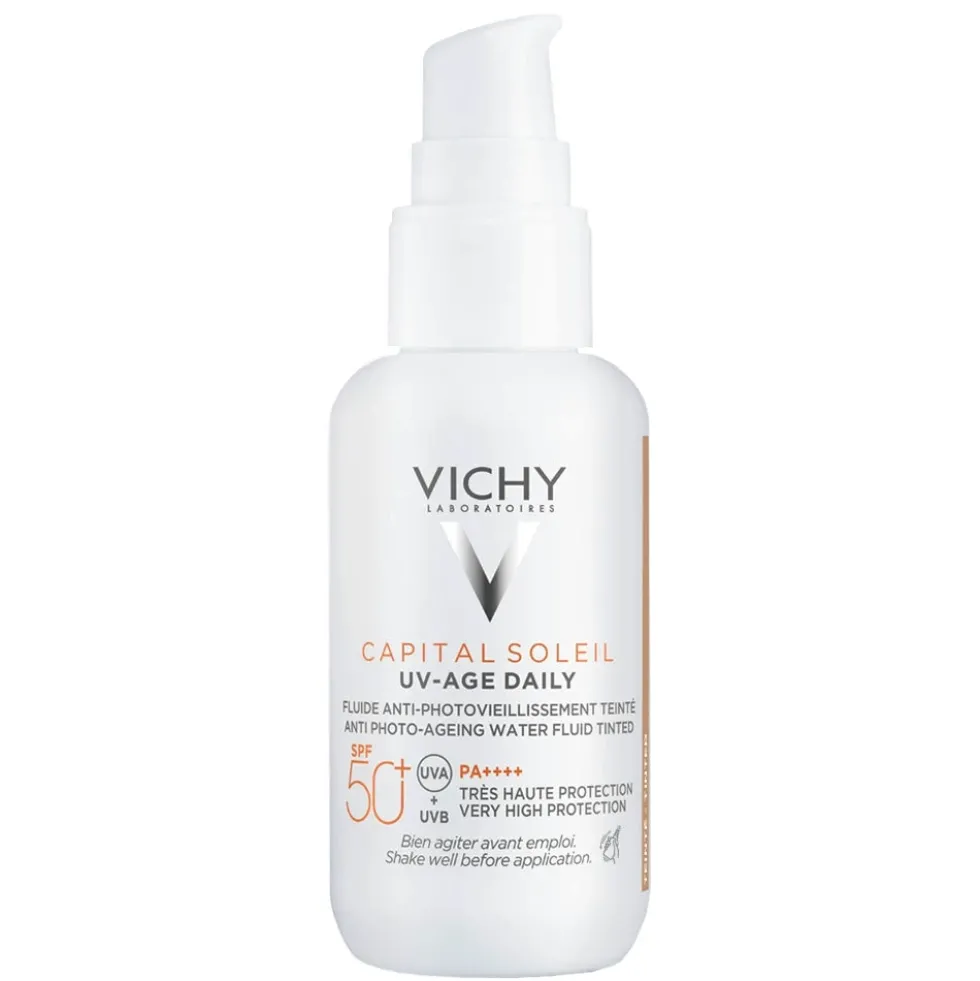 VICHY Capital Soleil UV-Age Daily Tinted SPF50+ värillinen aurinkosuojavoide kasvoille