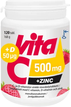 VITA C 500 mg + sinkki + D-vitamiini