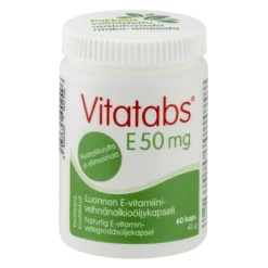 VITATABS E 50 mg E-vitamiini – vehnänalkioöljykapseli