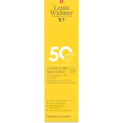 Widmer Clear & Dry Sun spray SPF50 hajusteeton 200 ml
