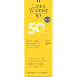 Widmer Sun Gel SPF50 hajusteeton 100 ml