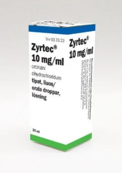 ZYRTEC 10 mg/ml tipat, liuos, Paranova
