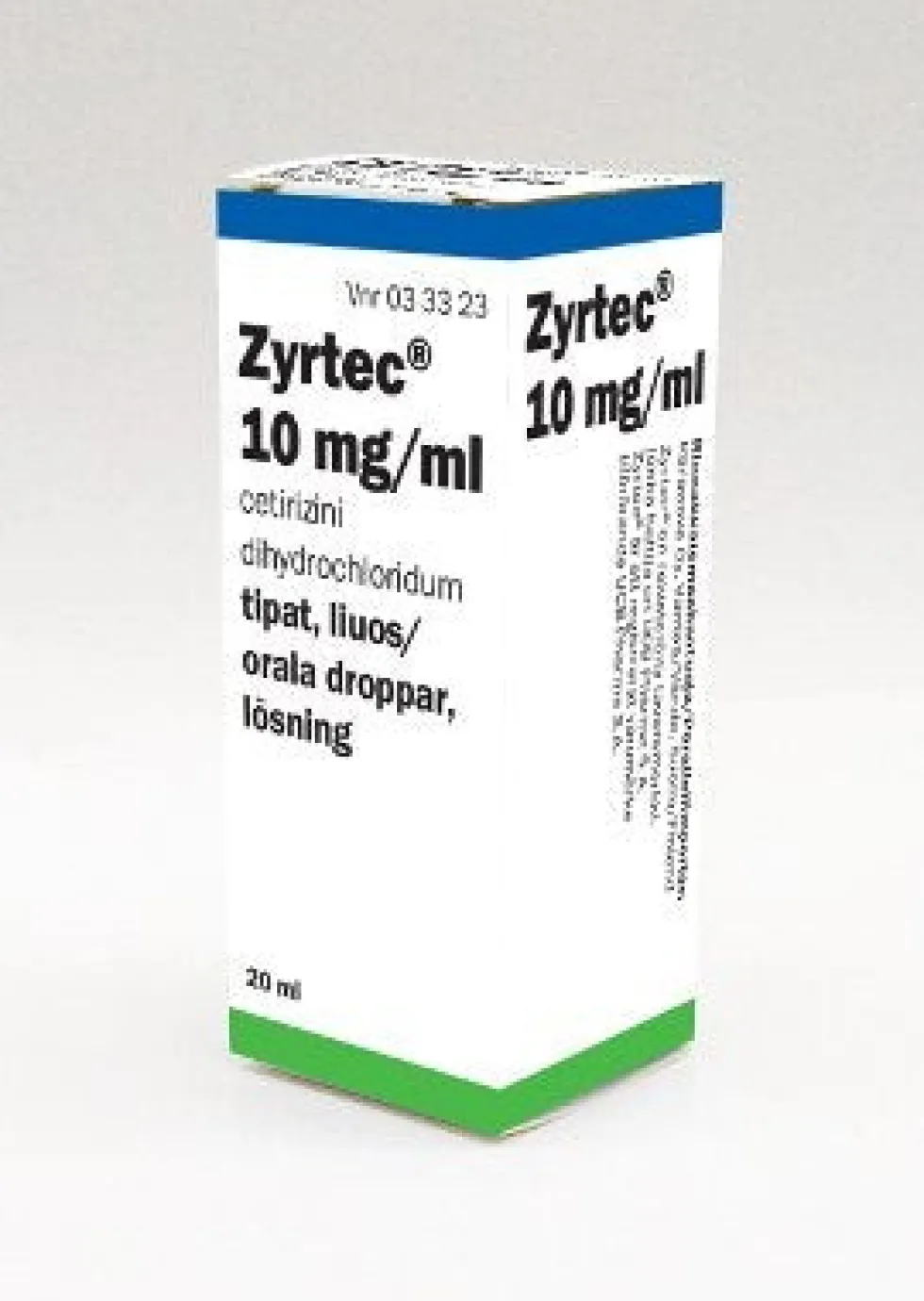 ZYRTEC 10 mg/ml tipat, liuos, Paranova